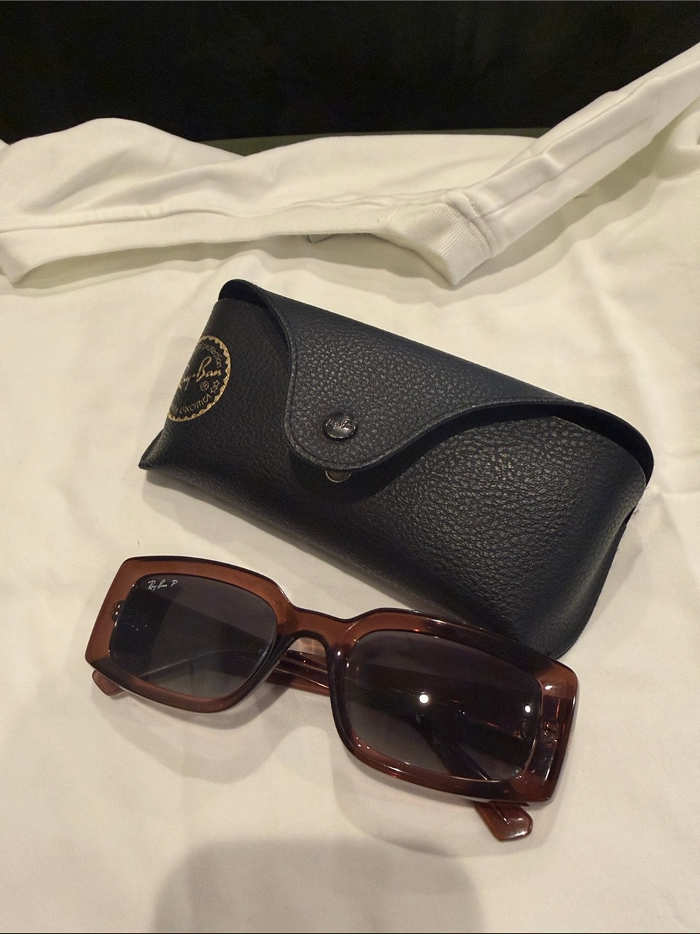 Ray-Ban Kiliane Brown Polarized Sunglasses with Black Case